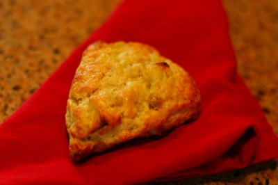 Apple and cheddar scone